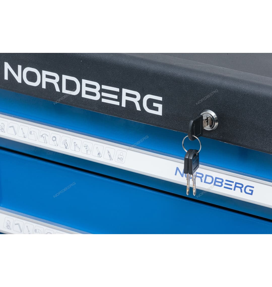Тележка инструментальная, 5 выдвижных ящиков, синяя NORDBERG T5N(B)