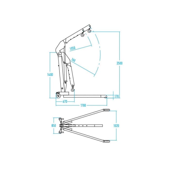 Кран гидравлический складной, 2 т NORDBERG N3720