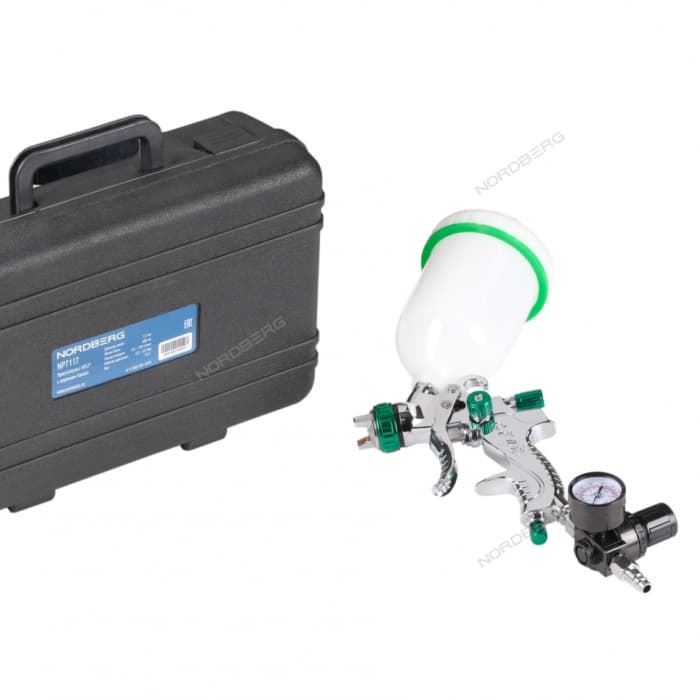Краскопульт HVLP с верхним бачком, сопло 1,7 мм NORDBERG NP7117