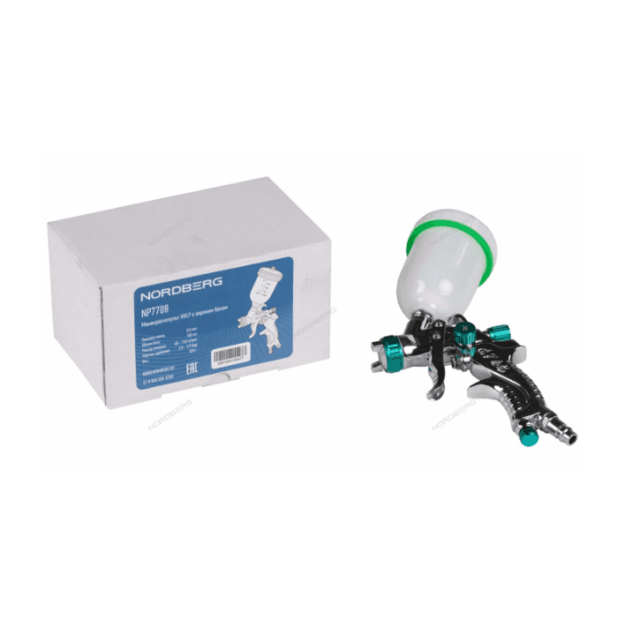 Миникраскопульт HVLP с верхним бачком, сопло 0,8 мм NORDBERG NP7708