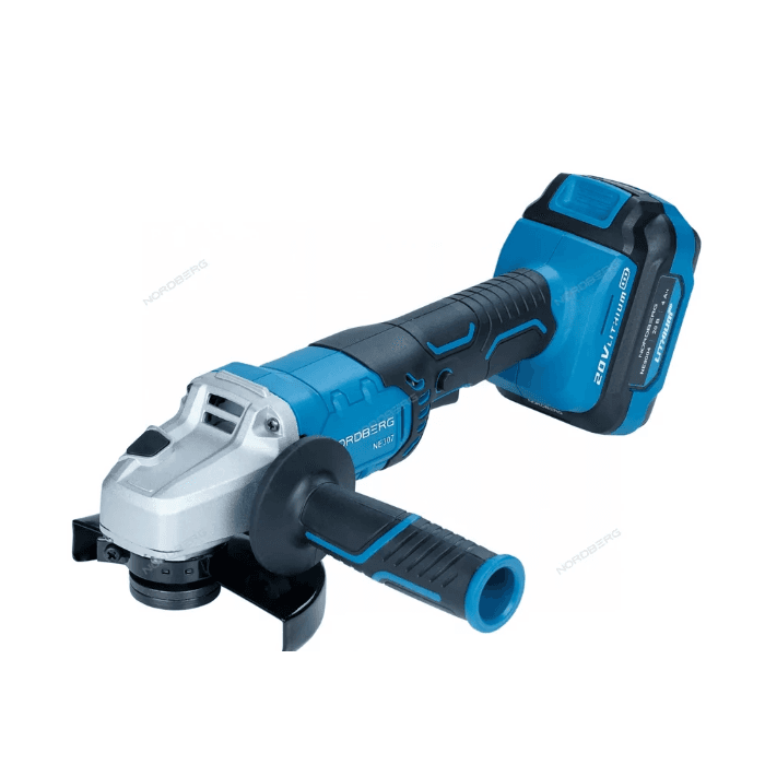 Угловая шлифовальная машина аккумуляторная, диам. диска 125 мм, 20В, с акк. и зар. уст-вом NORDBERG NE307K