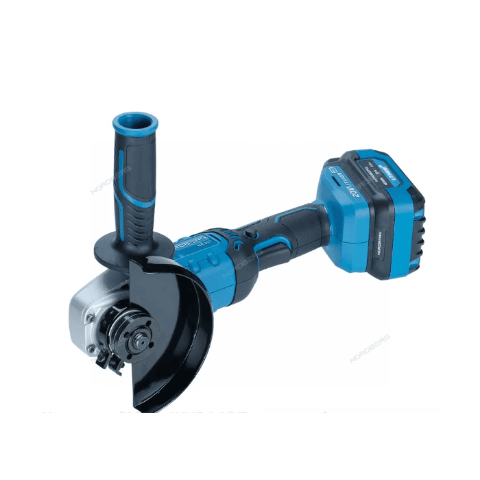 Угловая шлифовальная машина аккумуляторная, диам. диска 125 мм, 20В, с акк. и зар. уст-вом NORDBERG NE307K
