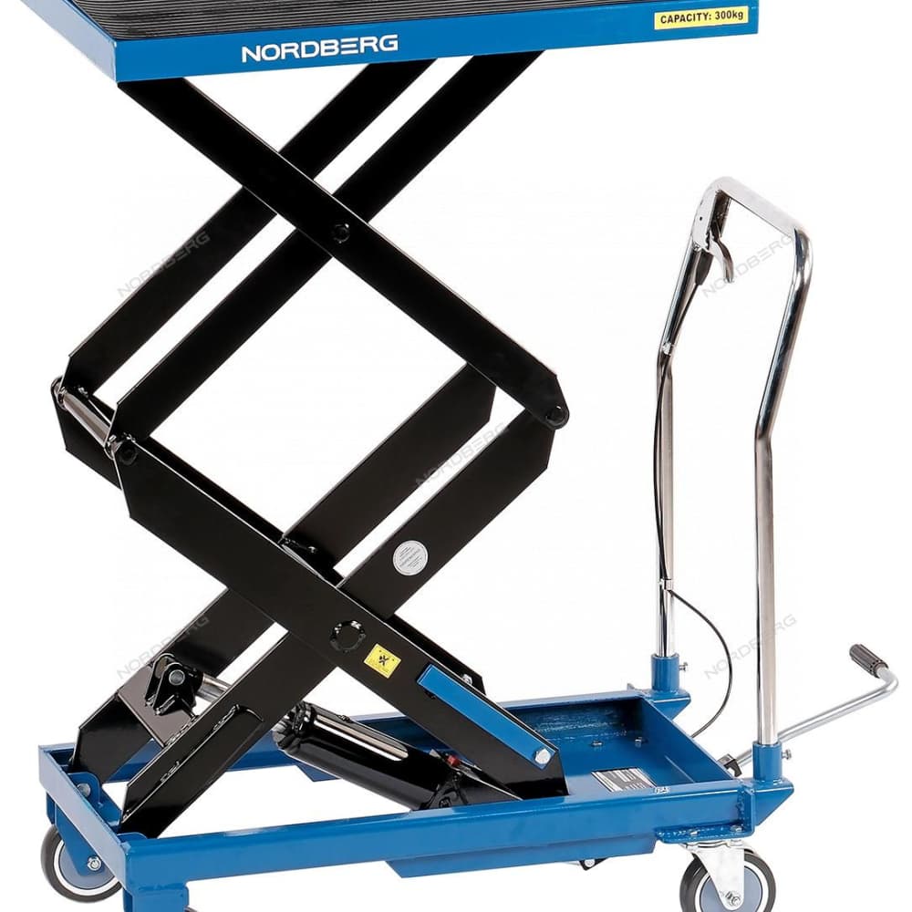 Стол подъемный гидравлический 300 кг, двойные ножницы (старый арт. N3T300H) NORDBERG N3T301