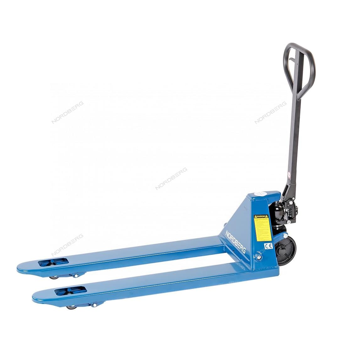 Тележка складская гидравлическая 2,5 т, с ПУ колесами NORDBERG N3905-25