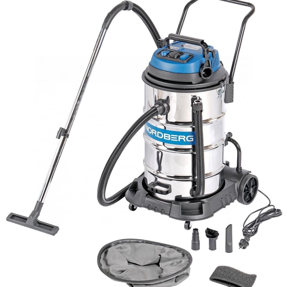 Пылесос двухтурбинный 80 л 2400 Вт NORDBERG NV82