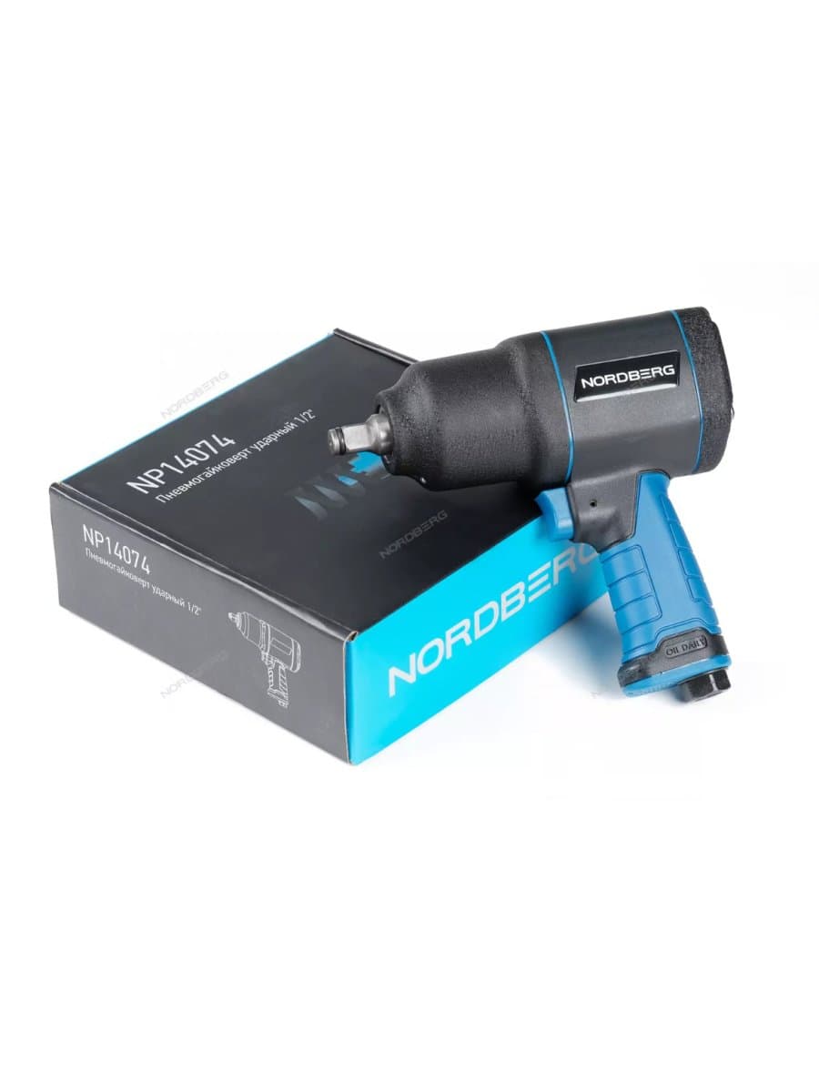 Пневмогайковерт ударный NORDBERG, 1/2", 745 Нм, Twin-Hammer, 2.4 кг