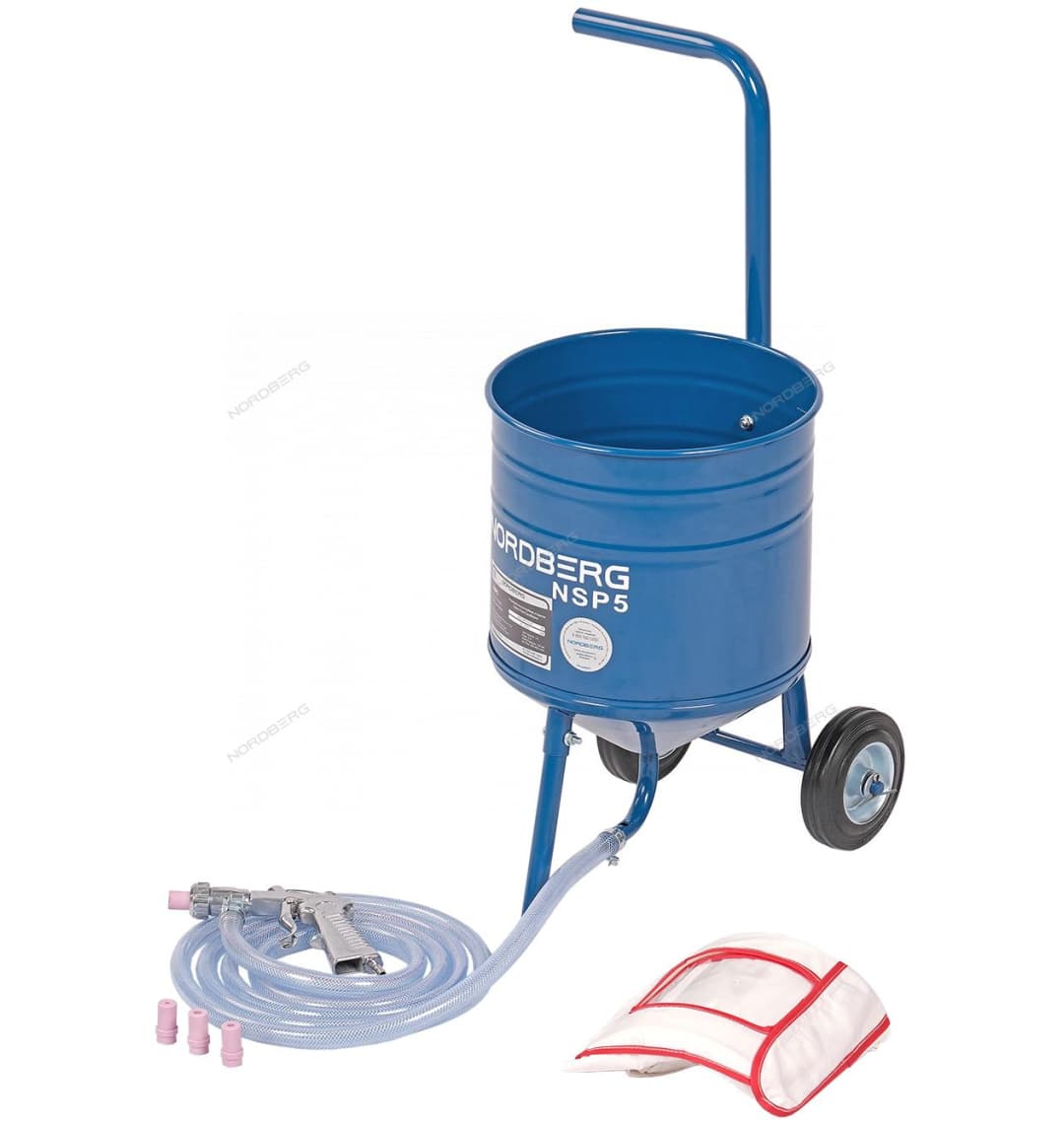 Установка пескоструйная открытая, бак для песка, 14 л NORDBERG NSP5