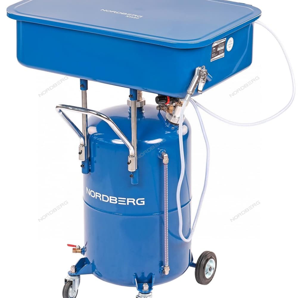 Установка для мойки деталей, 50 л, с пневмонасосом и бочкой 65 л NORDBERG NW80M
