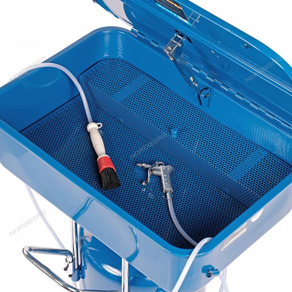 Установка для мойки деталей, 50 л, с пневмонасосом и бочкой 65 л NORDBERG NW80M