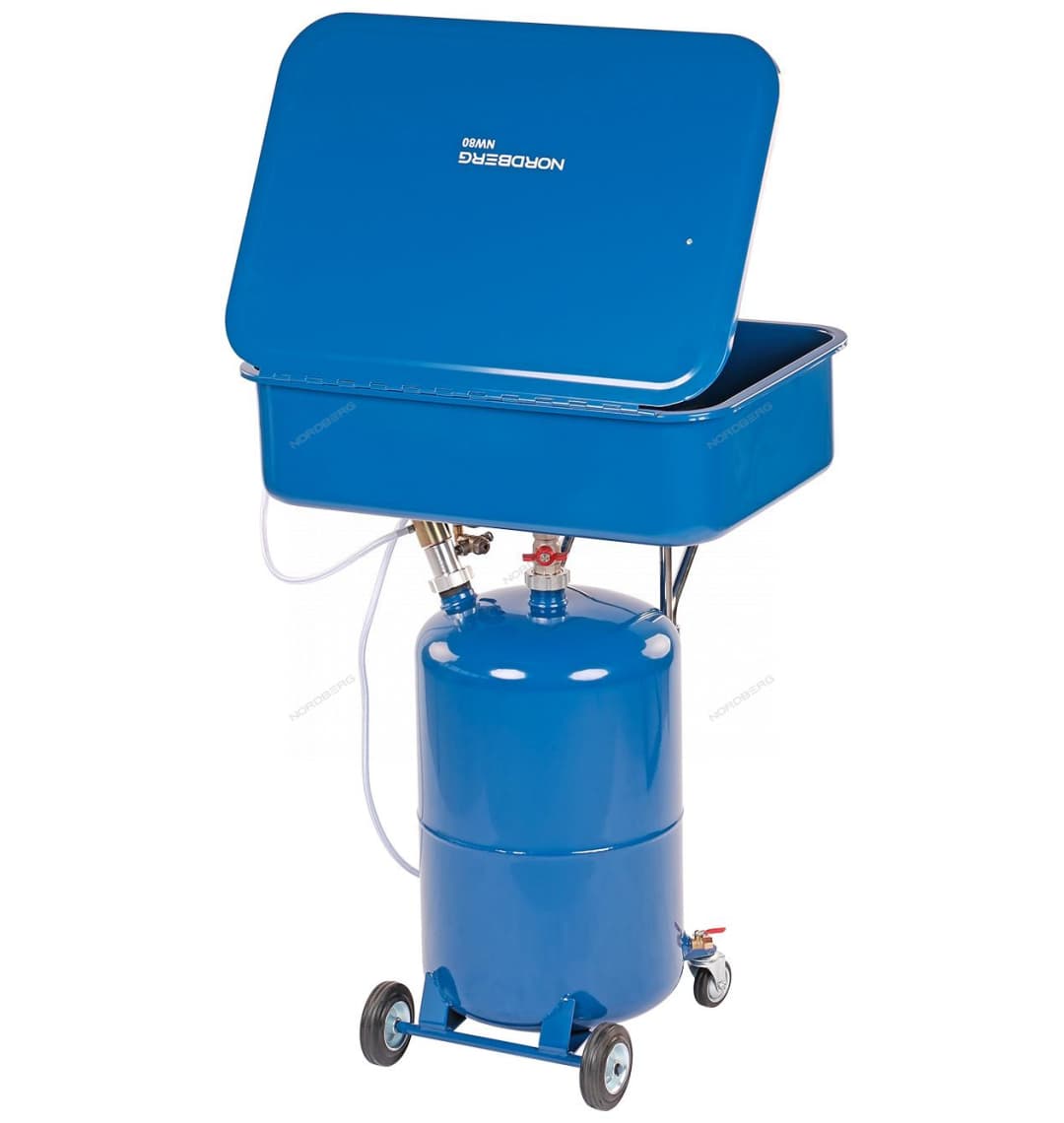 Установка для мойки деталей, 50 л, с пневмонасосом и бочкой 65 л NORDBERG NW80M