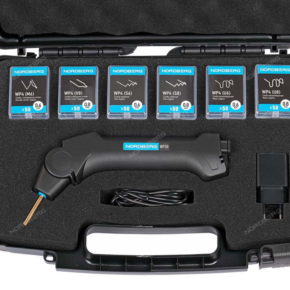 Термостеплер для ремонта пластика, аккумуляторный NORDBERG WP5B