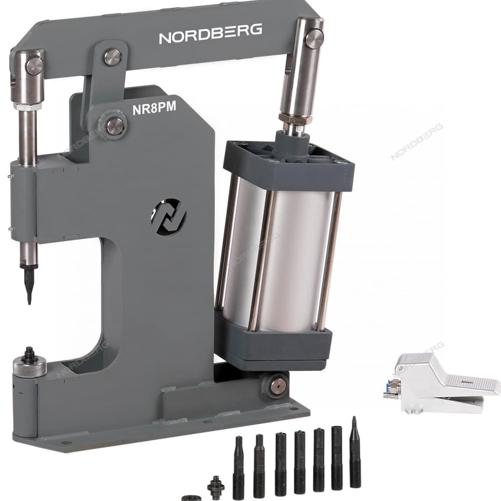 Пневматический станок для заклепки тормозных колодок, цилиндр 160, без тумбы NORDBERG NR8PM