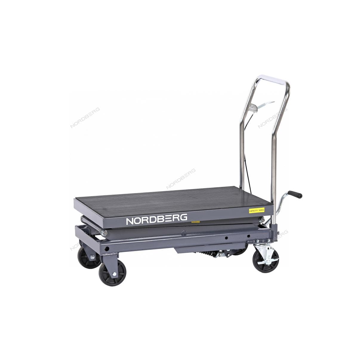 Стол подъемный гидравлический, 300 кг, двойные ножницы, серый NORDBERG N3T301G
