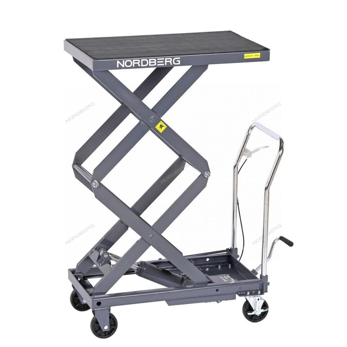 Стол подъемный гидравлический, 300 кг, двойные ножницы, серый NORDBERG N3T301G
