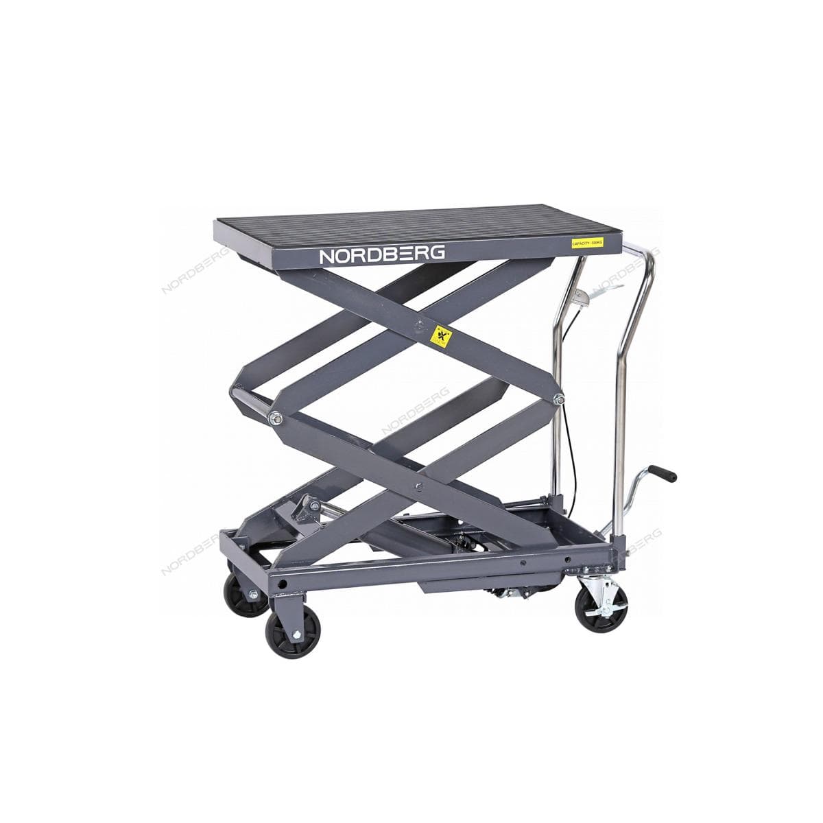 Стол подъемный гидравлический, 300 кг, двойные ножницы, серый NORDBERG N3T301G