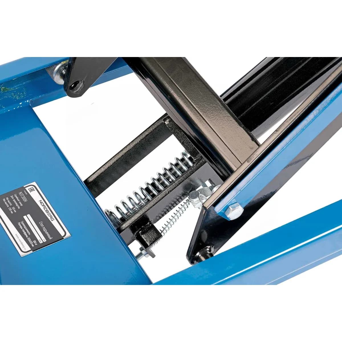 Стол подъемный гидравлический, 300 кг, двойные ножницы, синий NORDBERG N3T301B