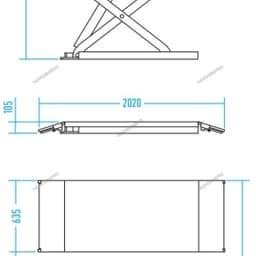Подъемник ножничный низкопрофильный 3 т, 220 В NORDBERG N631L-3B_220