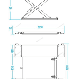 Подъемник ножничный 3 т, 220 В, синий NORDBERG N632-3B_220