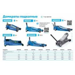 Домкрат подкатной 3 т с резиновой насадкой, быстрый подъем NORDBERG N32030