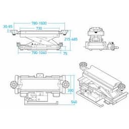 Траверса пневмогидравлическая, 2 т, для подъемников N634, 4445J, 4450J, синяя NORDBERG N423A_B