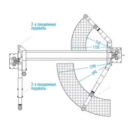 Подъемник двухстоечный 4 т, асимметричный, 220 В NORDBERG N4121A-4T_220
