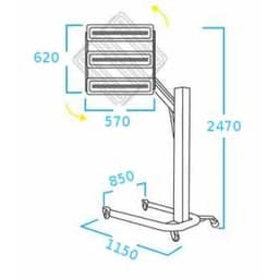 Сушка инфракрасная 220 В, коротковолновая, 2 элемента NORDBERG IF12