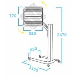 Сушка инфракрасная 220 В, коротковолновая, 3 элемента NORDBERG IF13