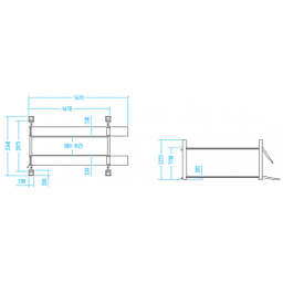 Подъемник четырехстоечный 4.5 т, с ручной траверсой 2 т N423, 380 В, синий NORDBERG 4445J_MB(M)
