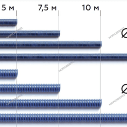 Шланг газоотводный max t. +180, диам. 76мм, длина 15м (синий) NORDBERG H076B15