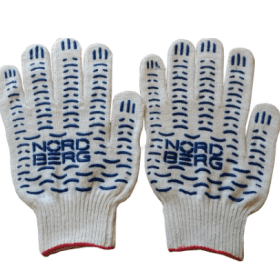 Перчатки с пвх покрытием белые упаковка 250 пар NORDBERG NCG610150