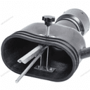 Насадка резиновая овальная с внутренним фиксатором на шланг D=100 мм NORDBERG AN100DP