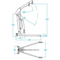 Кран гидравлический складной, 2 т NORDBERG N3720
