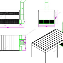 Пост подготовки NB100B к окраске с колоннами NORDBERG NB100B column