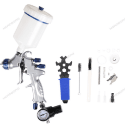 Краскопульт LVMP с верхним бачком, сопло 1,3 мм, алюминиевый кейс NORDBERG NP7013