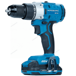 Шуруповерт аккумуляторный макс.диам. сверла 13 мм, 20 В, 80 Нм с 2 аккумуляторами и зарядным уст-вом NORDBERG NE108K