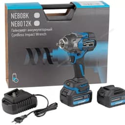 Гайковерт аккумуляторный, 1/2", 21 В, 1000 Нм, 2 аккумулятора 4A и зарядное устройство, в кейсе NORDBERG NE808K