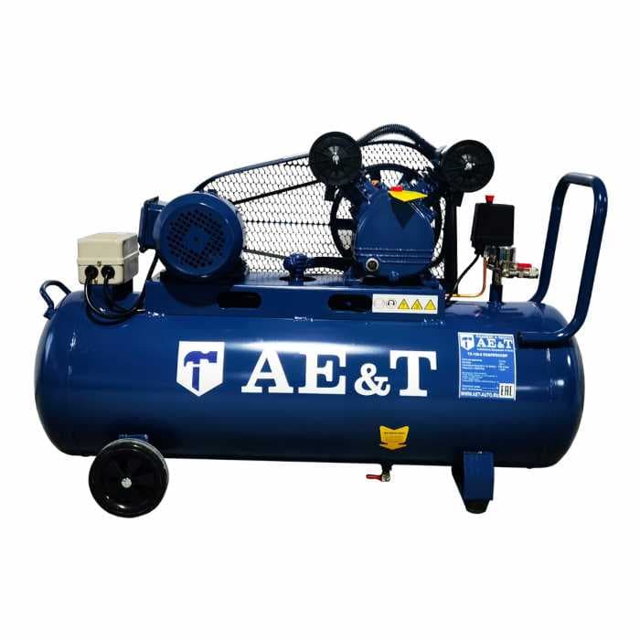 Компрессор поршневой AE&amp;T, ресивер 100л, производительность 240л/мин, 220В TK-100-2А