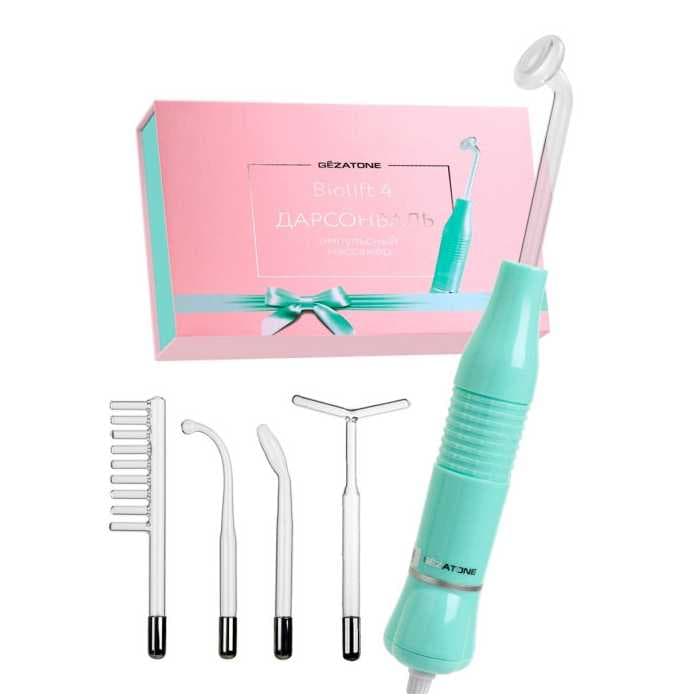 Оборудование для дарсонвальной терапии Gezatone BP-7000 (5 насадок), бирюзовый