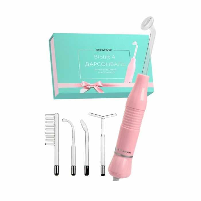 Оборудование для дарсонвальной терапии Gezatone BP-7000 (5 насадок), розовый