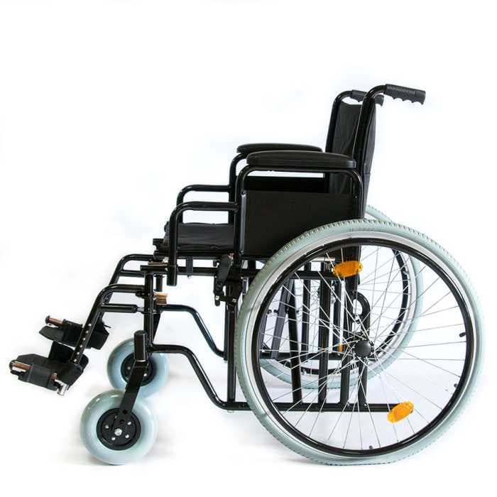 Инвалидная коляска Мега-Оптим 711AE, ткань, пневматические задние колеса