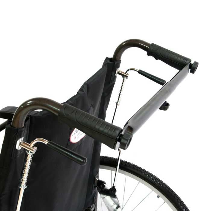 Инвалидная коляска Мега-Оптим с регулировкой угла наклона спинки и подножек H-712N (514 A), литые задние колеса