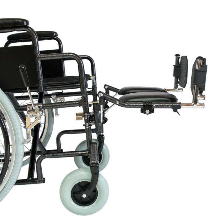 Инвалидная коляска Мега-Оптим с регулировкой угла наклона спинки и подножек H-712N (514 A), пневматические задние колеса