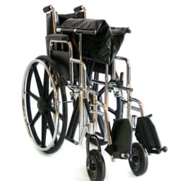 Инвалидная коляска Мега-Оптим 711AE, кожзам, литые задние колеса