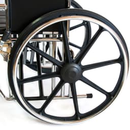 Инвалидная коляска Мега-Оптим 711AE, кожзам, литые задние колеса