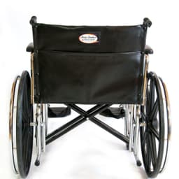 Инвалидная коляска Мега-Оптим 711AE, кожзам, литые задние колеса