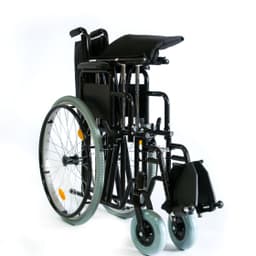 Инвалидная коляска Мега-Оптим 711AE, ткань, пневматические задние колеса