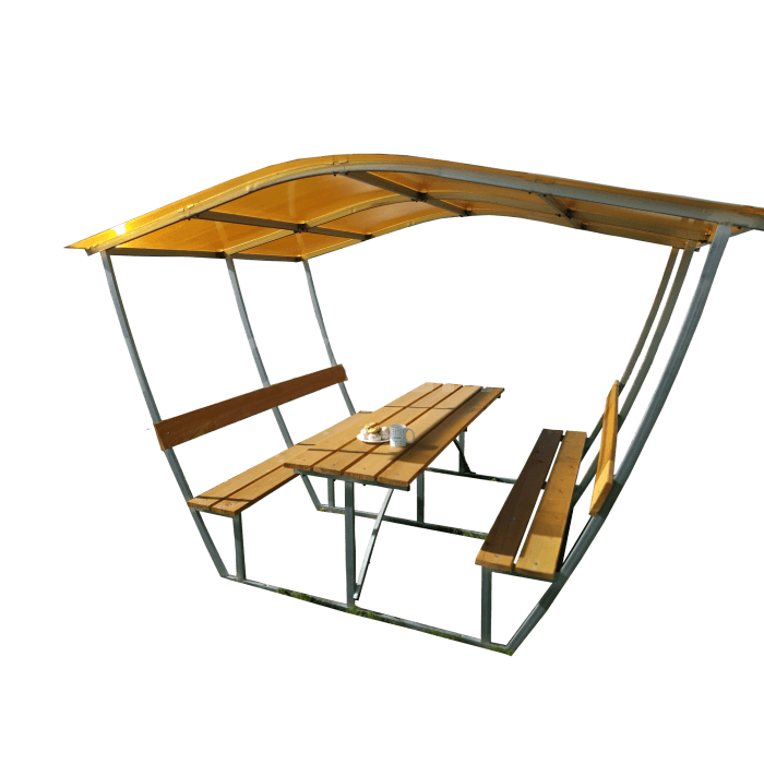 Каркас беседки Тюльпан арт.0015638 (без СПК) + доски + крепеж