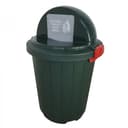 Бак круглый с крышкой-клавишей 105л (темно-зеленый) арт.5190-МТ005