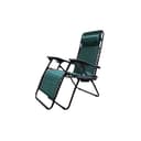 Кресло-шезлонг Фиеста арт.CK-175 с подстаканником (каркас черный, ткань зеленая)
