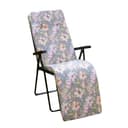 Кресло-шезлонг Леонардо арт.с446/133 (каркас антрацит, ткань сер. розов. цветы)